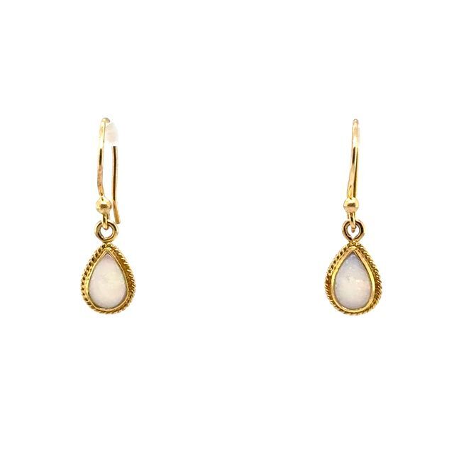 14k Yellow Gold 1.44ct Opal Earrings