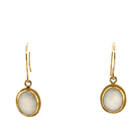 14k Yellow Gold 3.38ct Opal Earrings