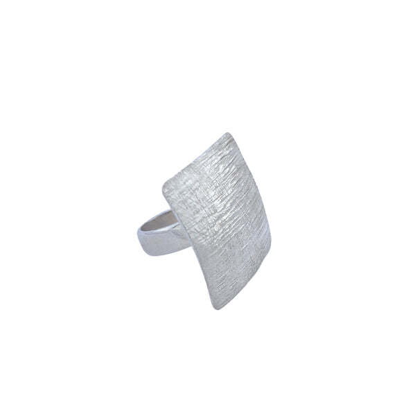Closeup photo of Sterling Silver Square Adjustable Ring