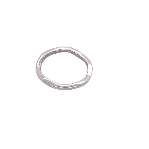Closeup photo of Sterling Silver Wavy Band Ring