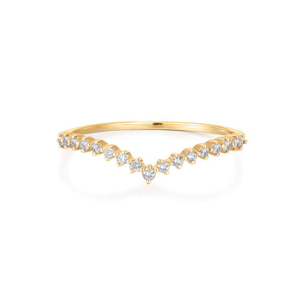 Closeup photo of REVERE | Lab-Grown Diamond Wishbone Ring