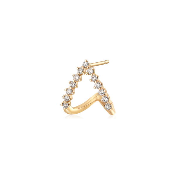 Closeup photo of ASPIRE | Lab-Grown Diamond Wishbone Earring