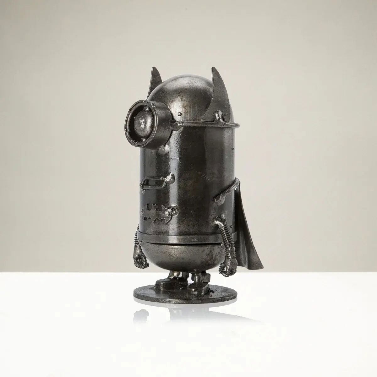 Minion Batman Inspired Recycled Metal Sculpture