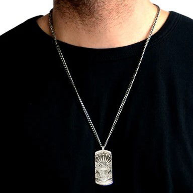 Eagle Dog Tag Pendant