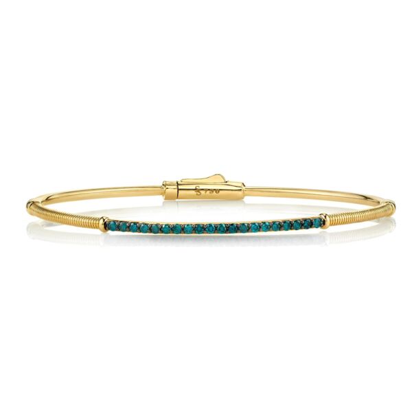 Shot of BLUE DIAMOND AND STRIE DETAIL BRACELET