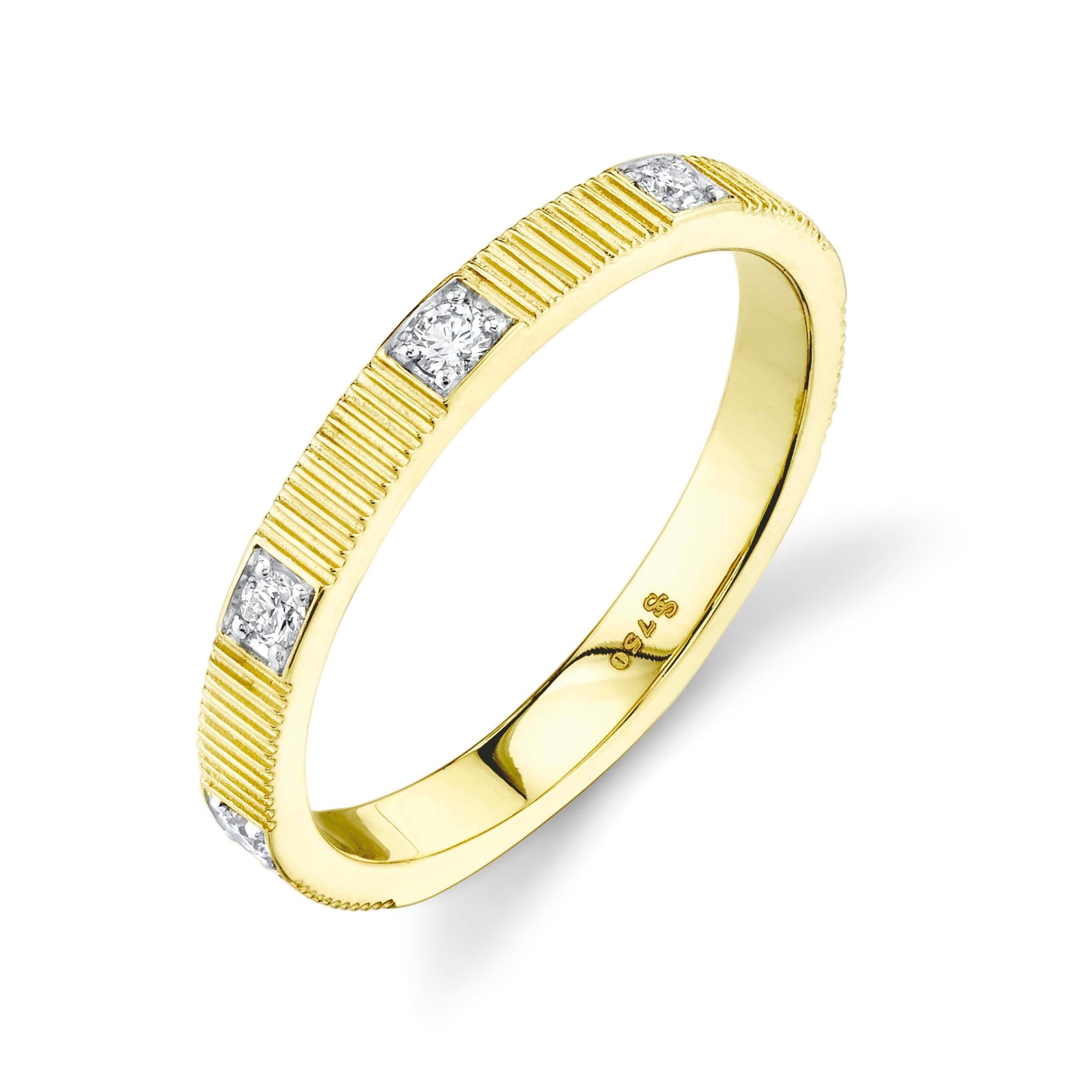 7 RD White Diamond 0.25TCW STACKER BAND WITH WHITE DIAMOND