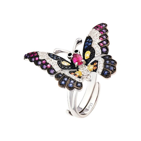 Closeup photo of Butterfly CZ SS Ring