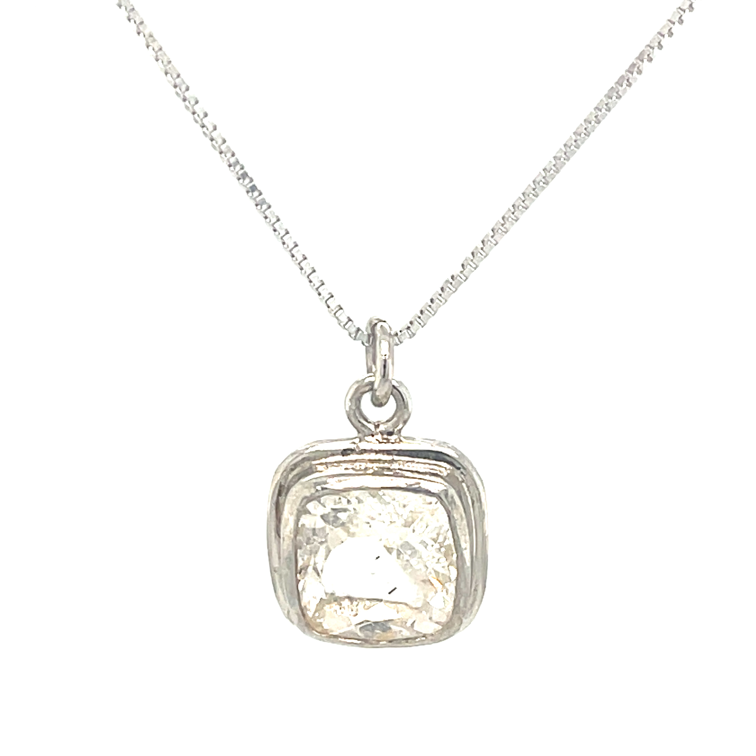 Colorado mined white topaz. Mined and cut by a local Denver artist named Robert Michael. Colorado White Topaz Necklace