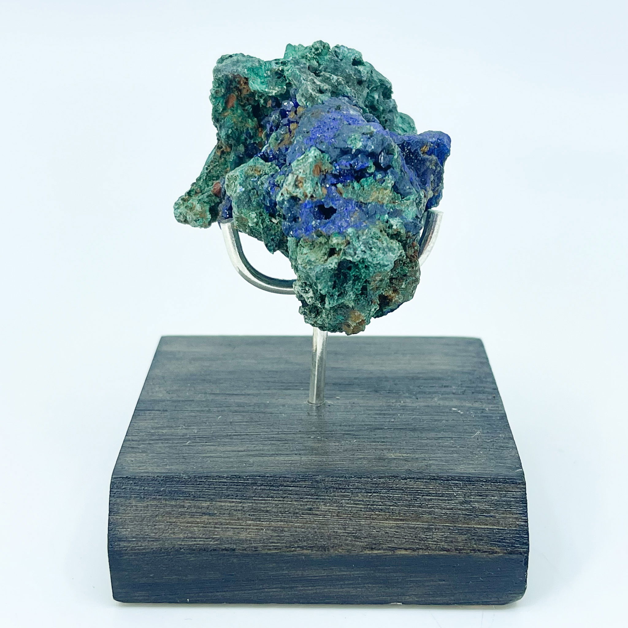 Azurite with Wood Stand