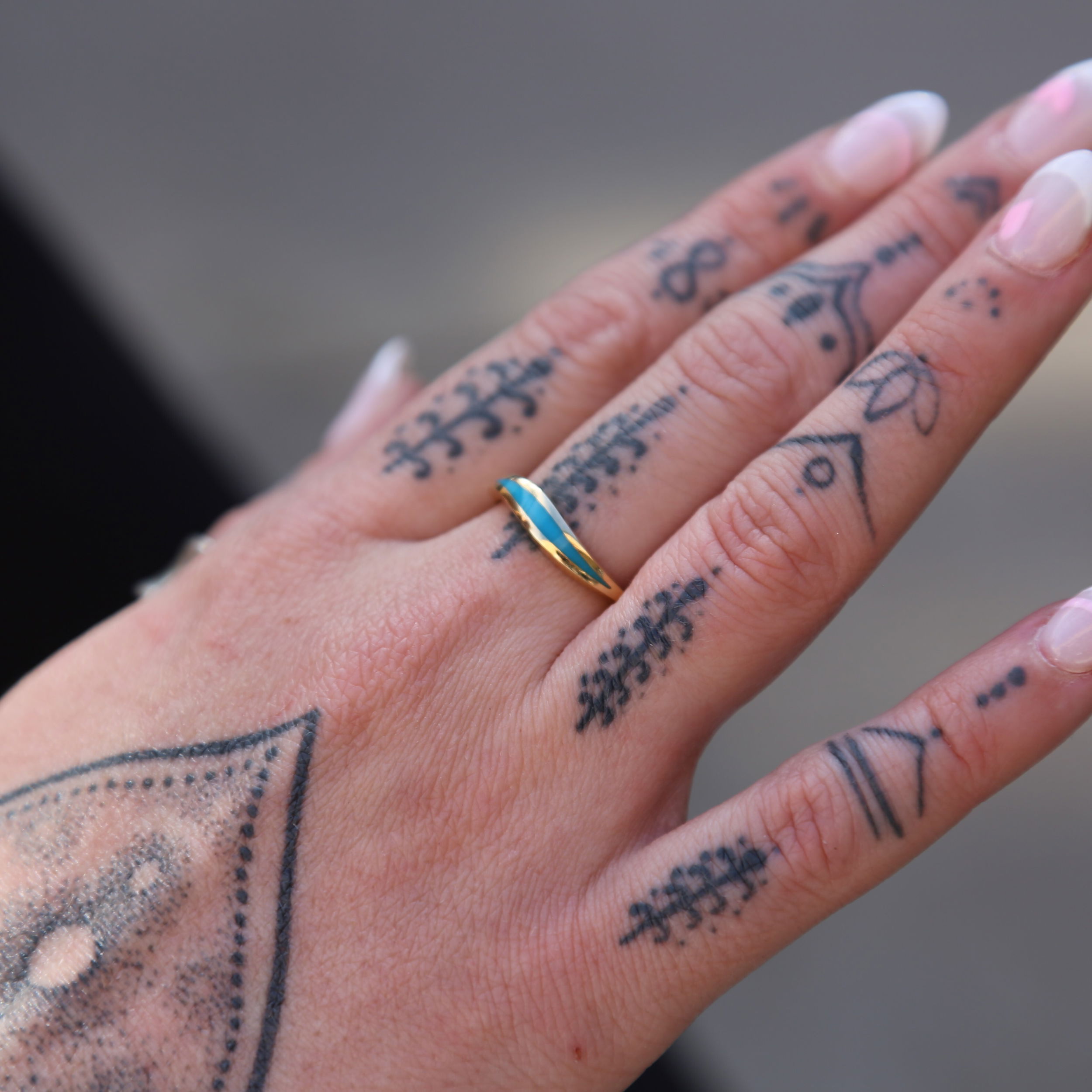 14k YG W/Turquiose ring by GL