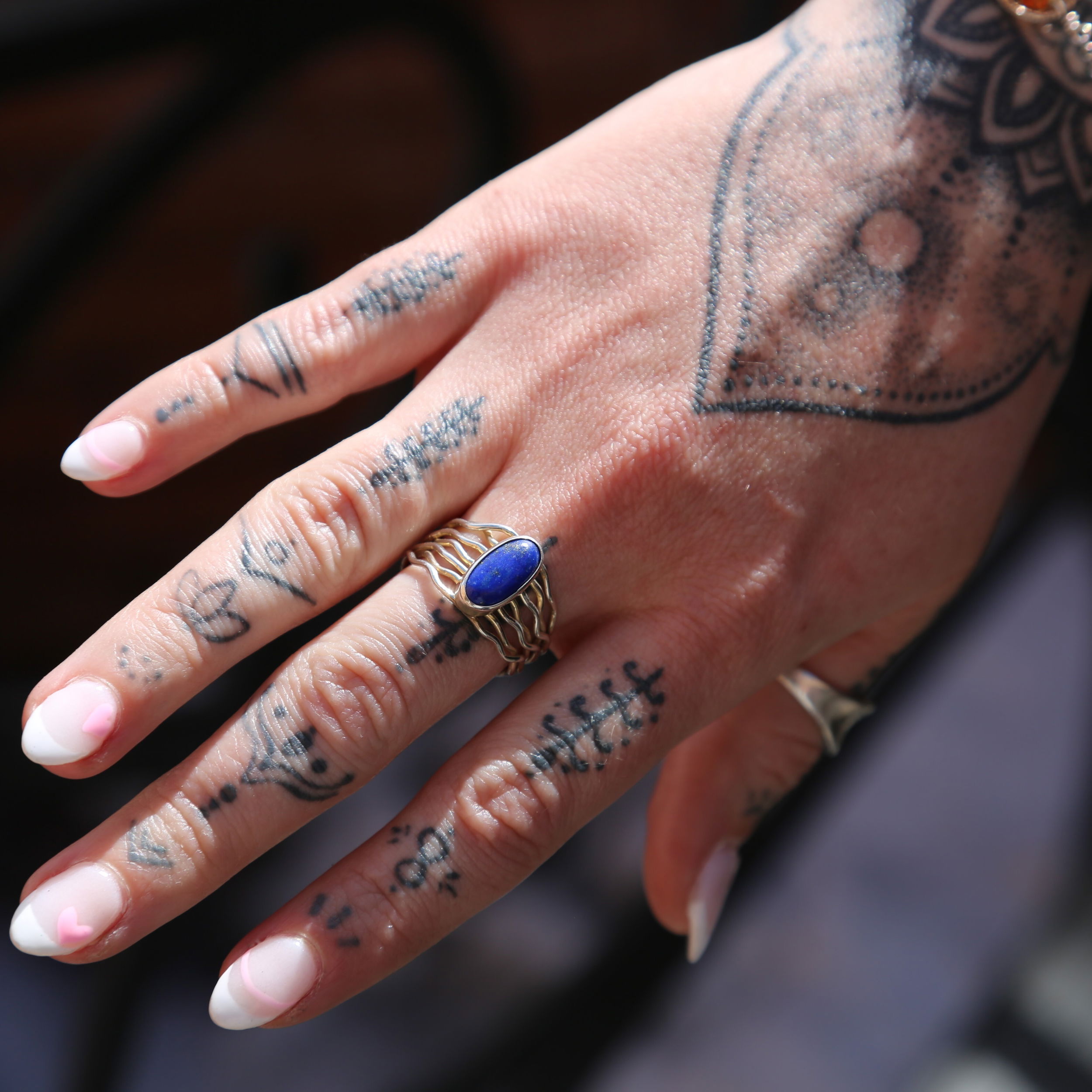 Sterling Silver Akee Douglas Lapis and silver ring