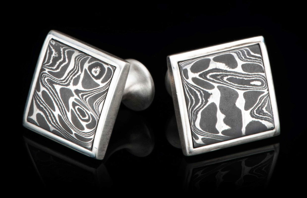 Damascus Duo Cuff Links