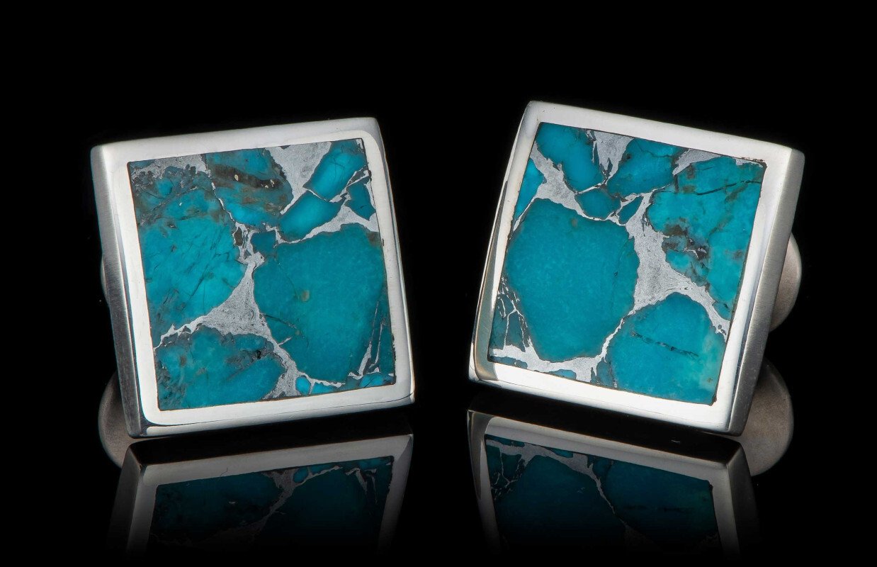 Turquoise cuff links