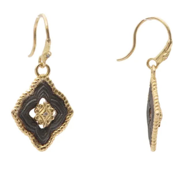 Closeup photo of 15MM SCROLL DROP EARRINGS