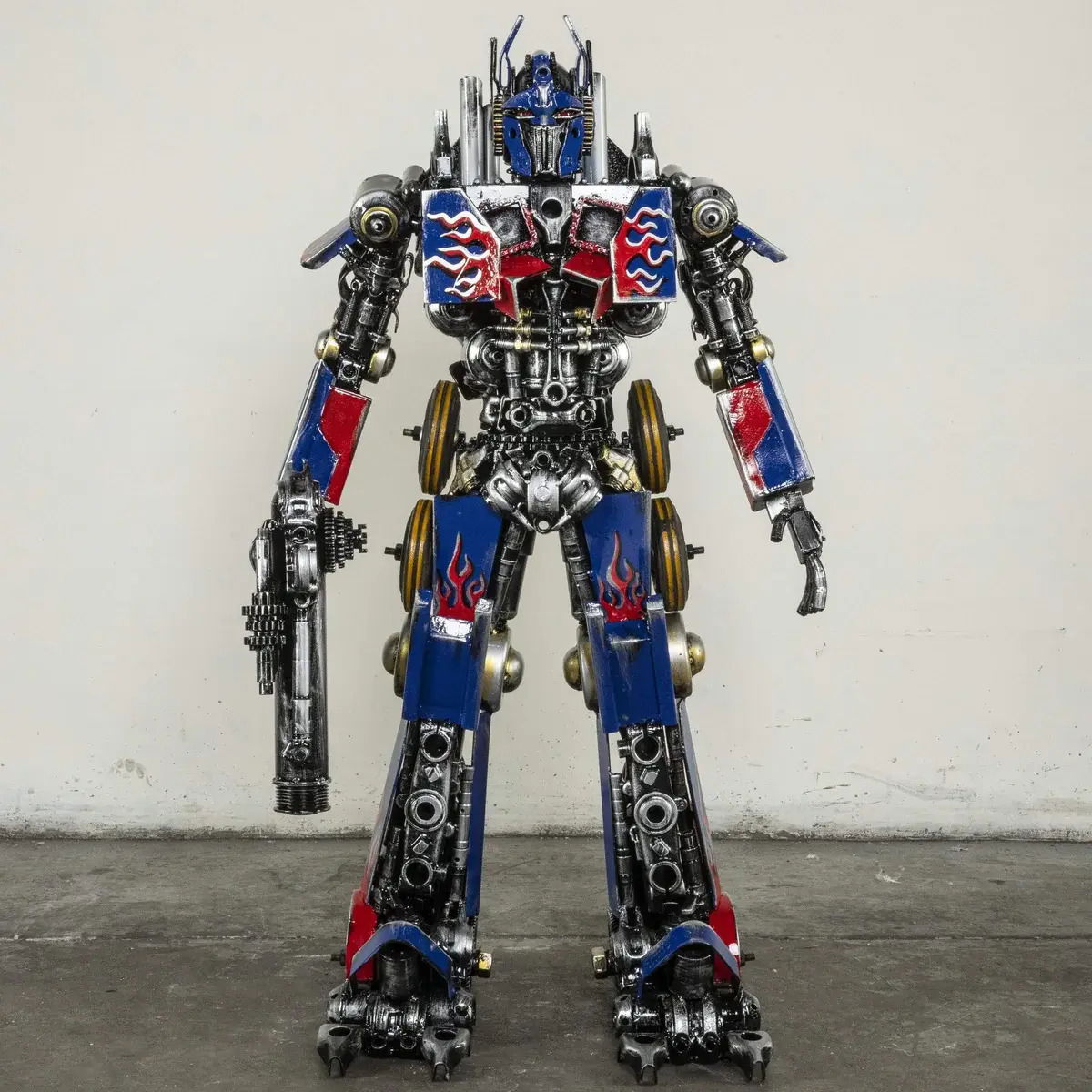 44" Optimus Prime Inspired Recycled Metal Art Sculpture