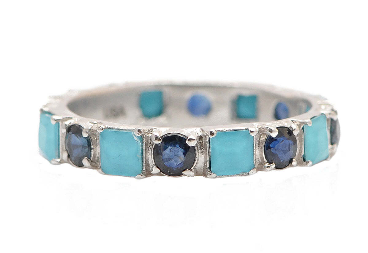 Multi-Stone Stack Band Ring