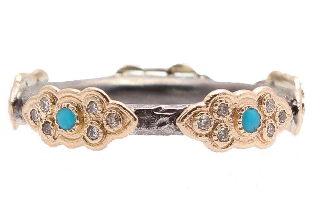 Scroll Stack Band Ring