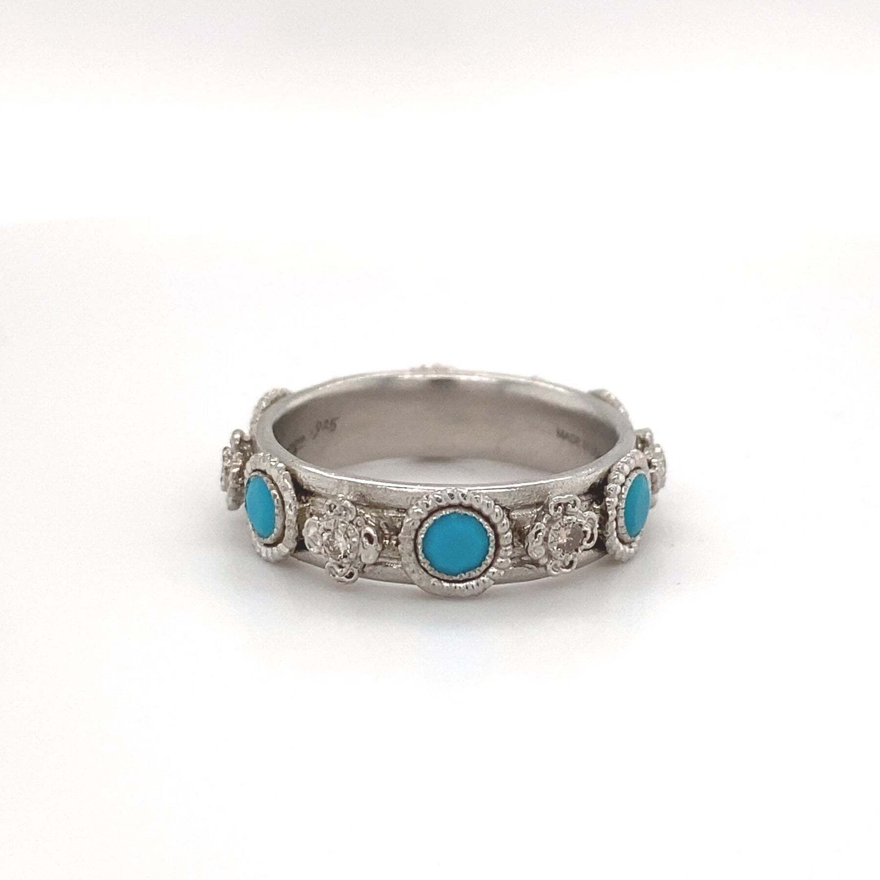 Rose Cut Station Stack Band Ring
