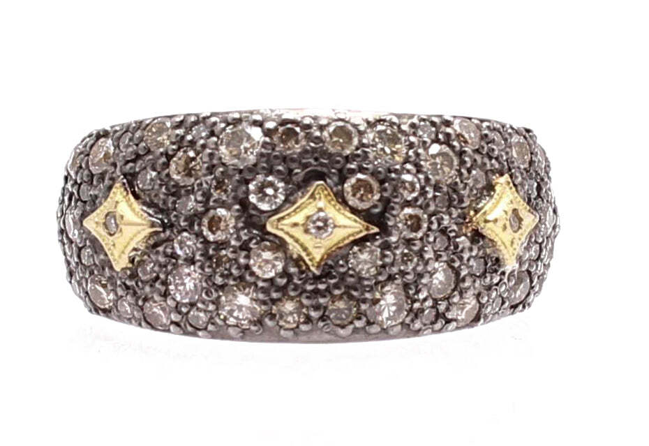 Wide Band Pave Ring