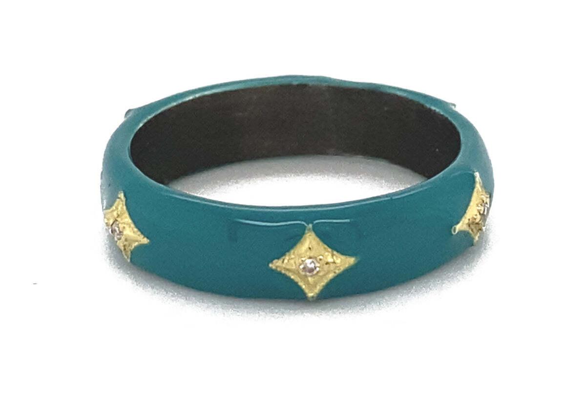 Enamel Crivelli Wide Stack Band Ring