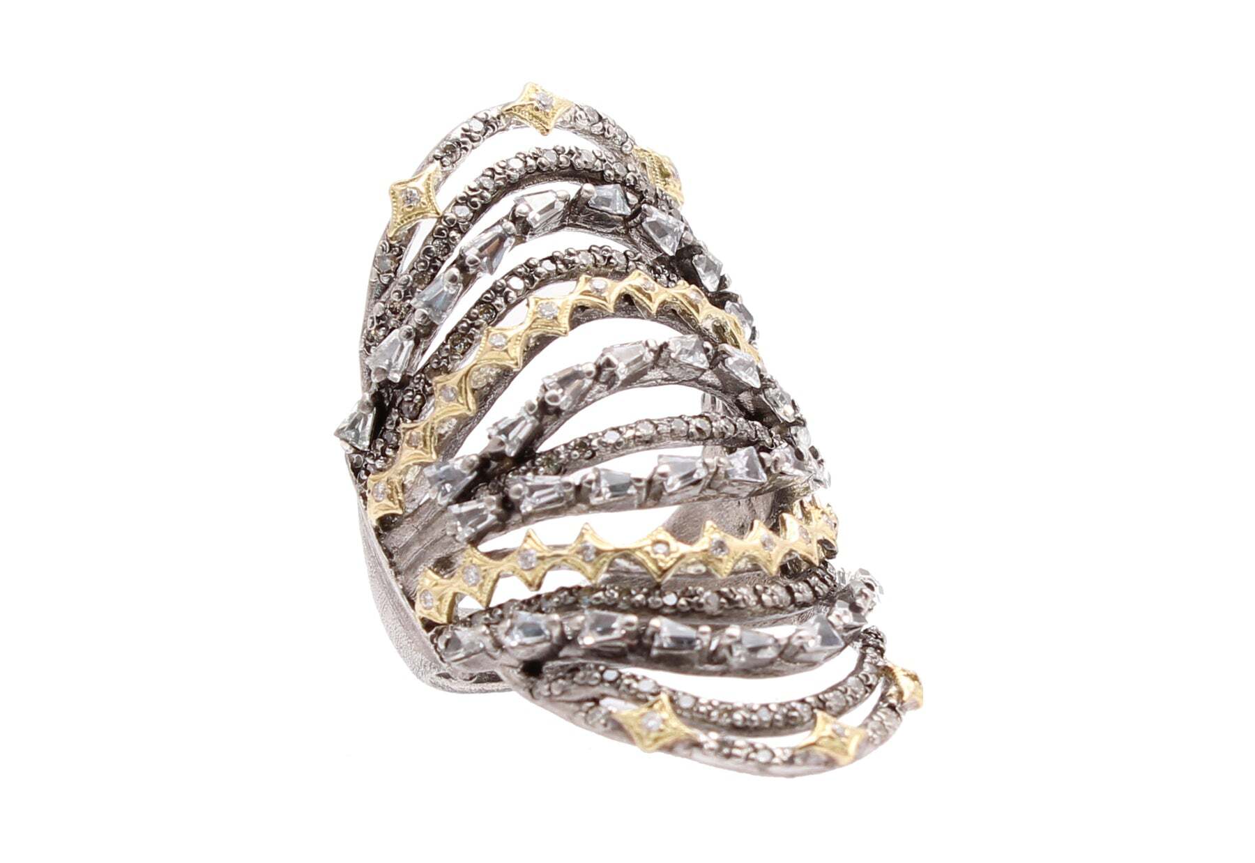 Multi Row Crivelli Statement Ring