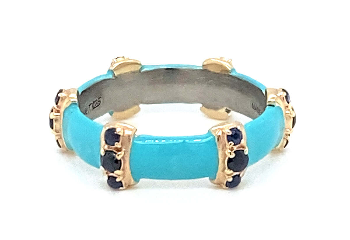 Enamel Stack Band Ring