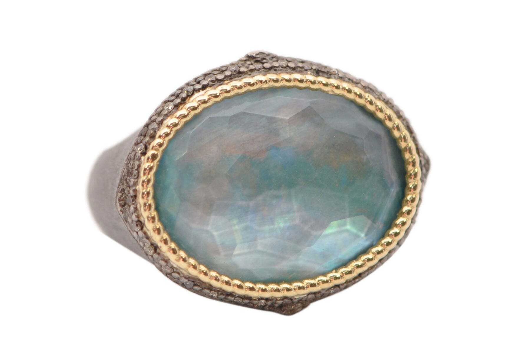 OVAL PERUVIAN OPAL STATEMENT RING