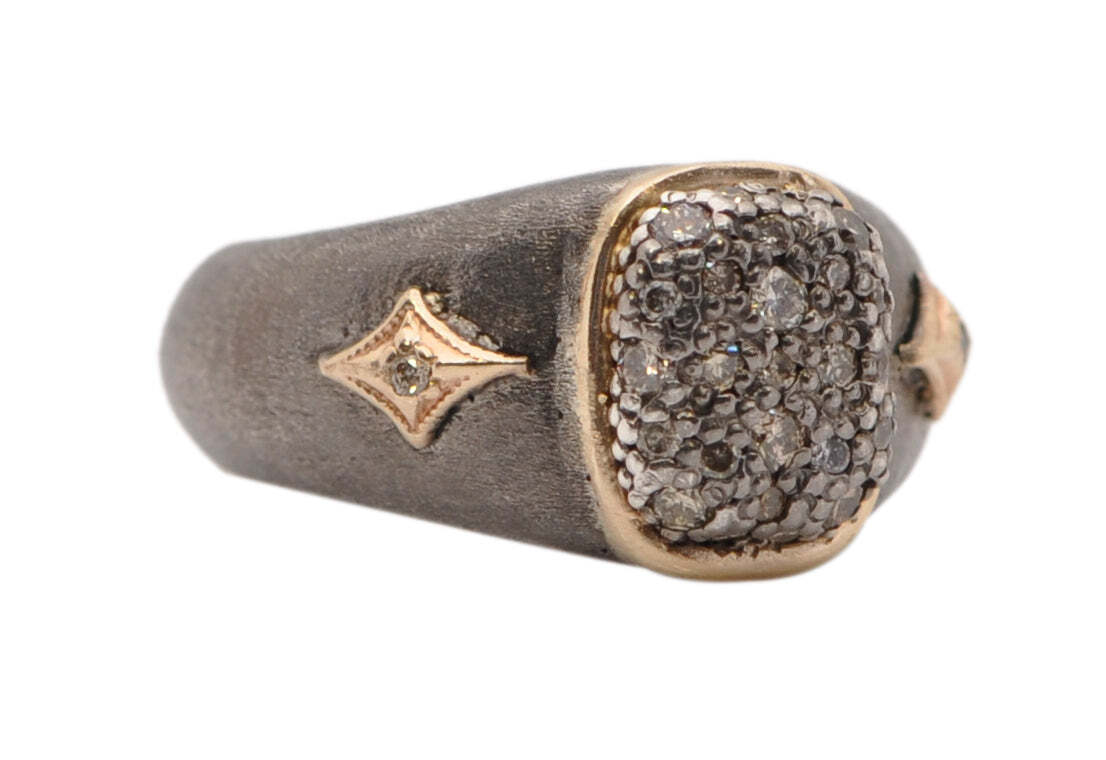 PETITE PAVE CUSHION STATEMENT RING