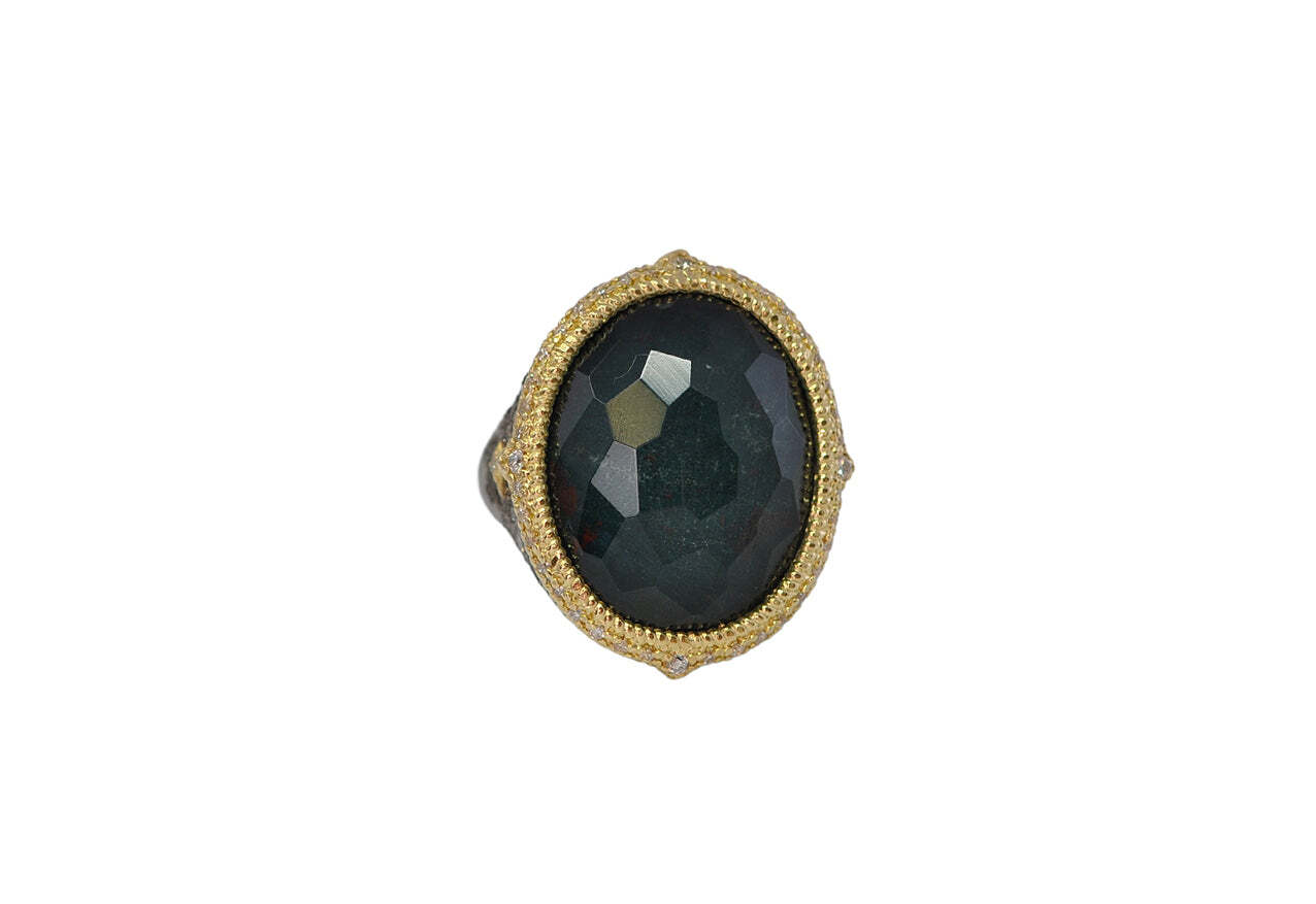 Oval Bloodstone Statement Ring