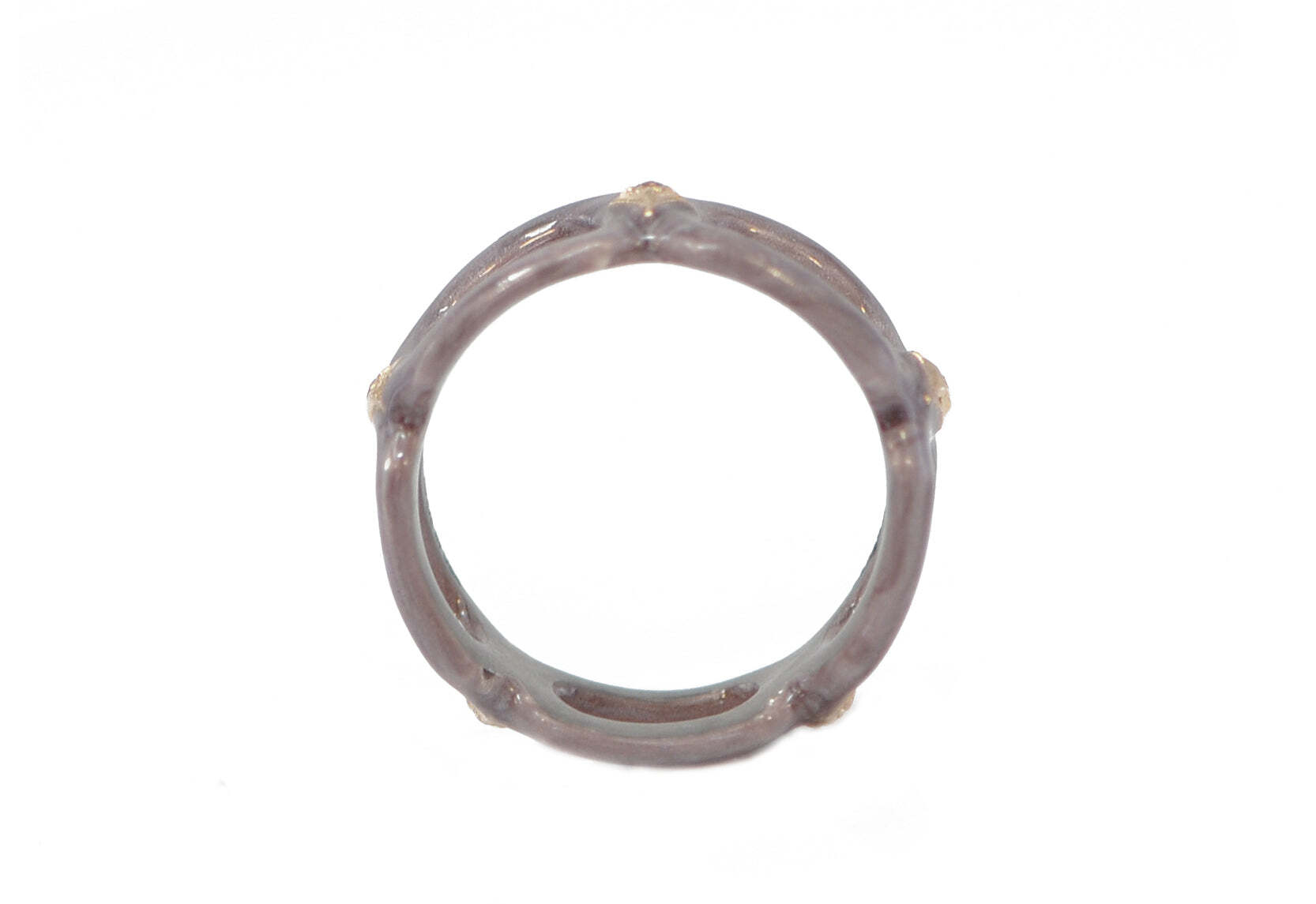 SEDUCTIVE POETRY ENAMEL PAPERCLIP CRIVELLI STACK RING