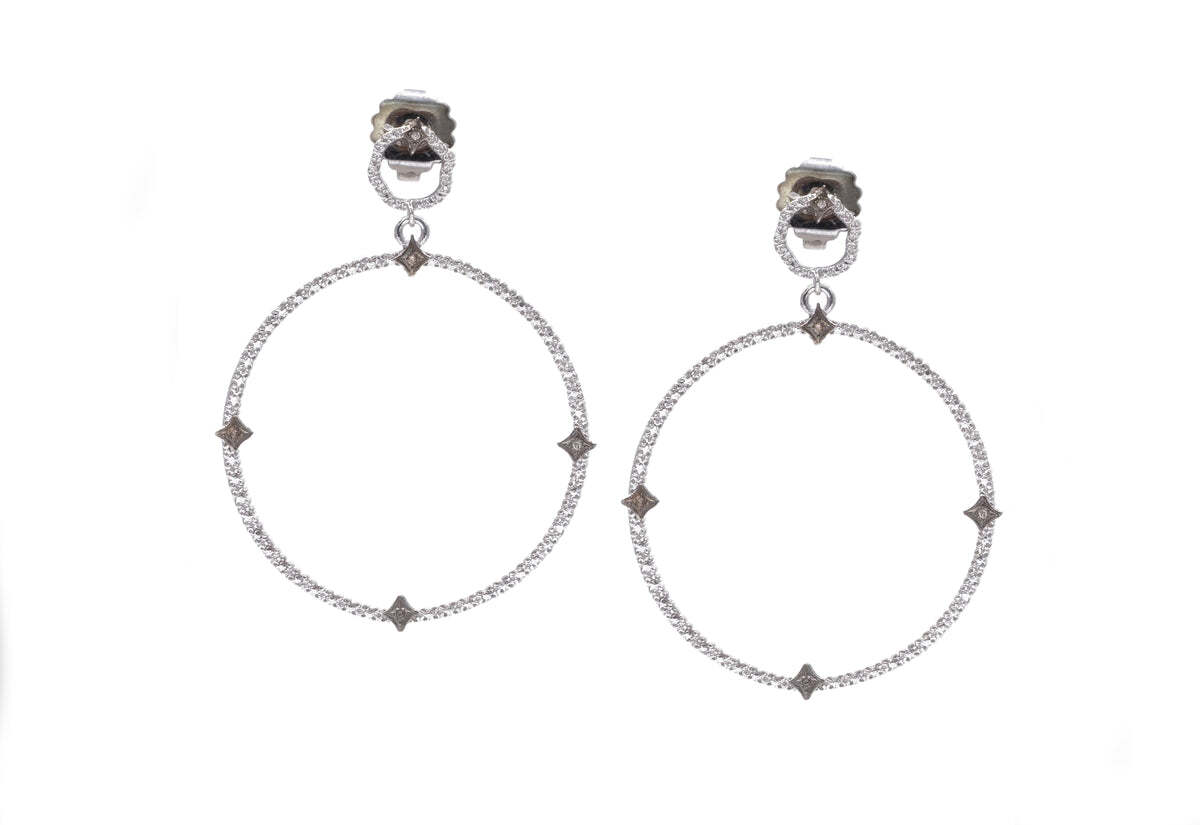 Open Circle Crivelli Drop Earrings