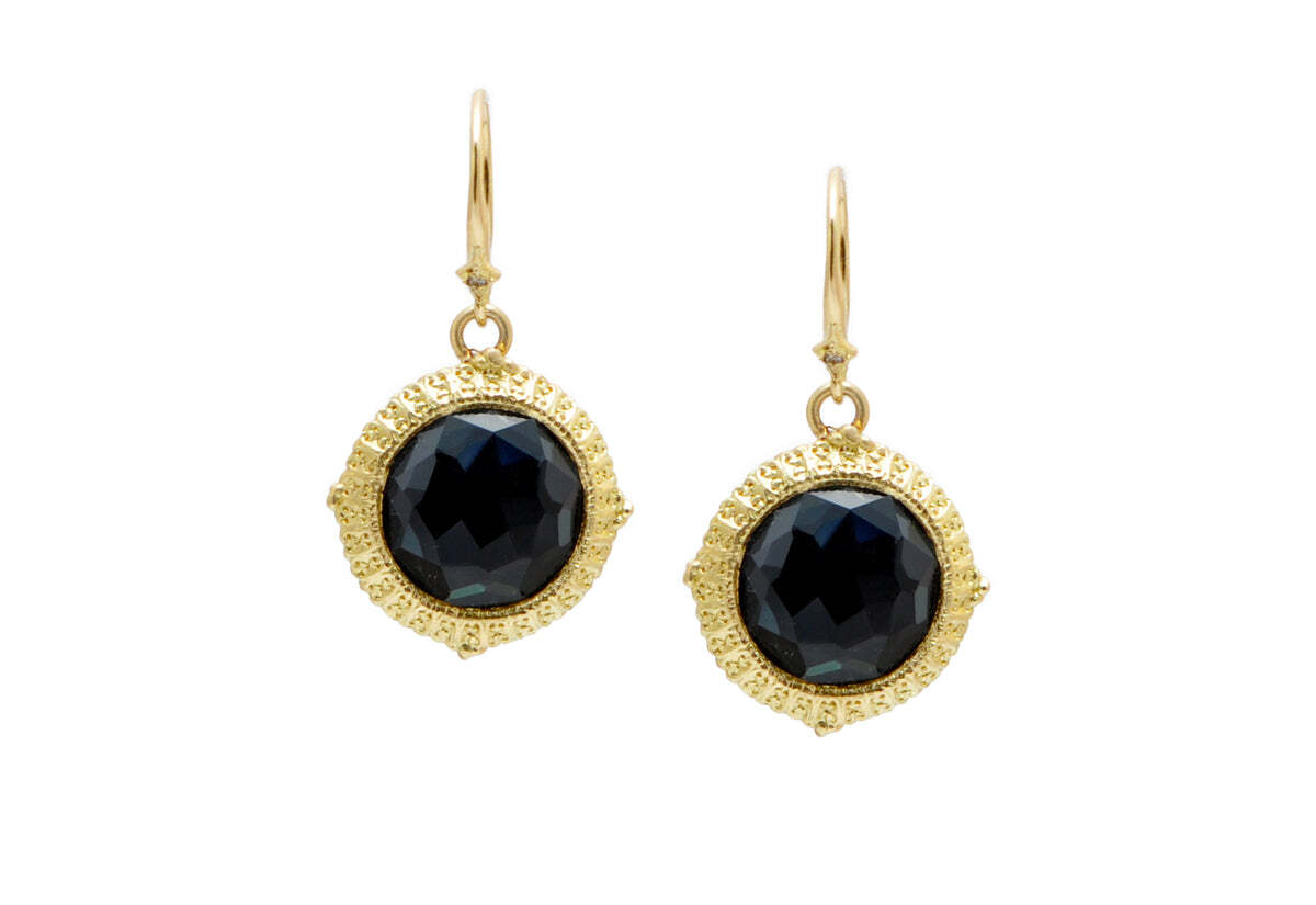 Round Pointed Drop Earrings