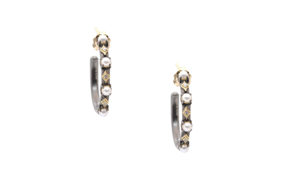 Pearl Hoop Earrings