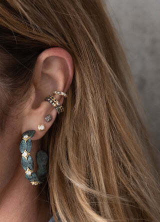 These beautiful 14k rose gold mini scroll stud earrings are the perfect choice for your everyday look! Crafted with exquisite detailing and meticulous care, the earrings feature two tiny scrolls adorned with 0.18TCW of sparkling white diamonds for a touch of glamour. Measuring 5.7mmx4.5mm, these petite earrings add the perfect hint of sparkle to your look. Show off your personal style with this classic and timeless piece. ROSE GOLD MINI SCROLL STUD EARRINGS