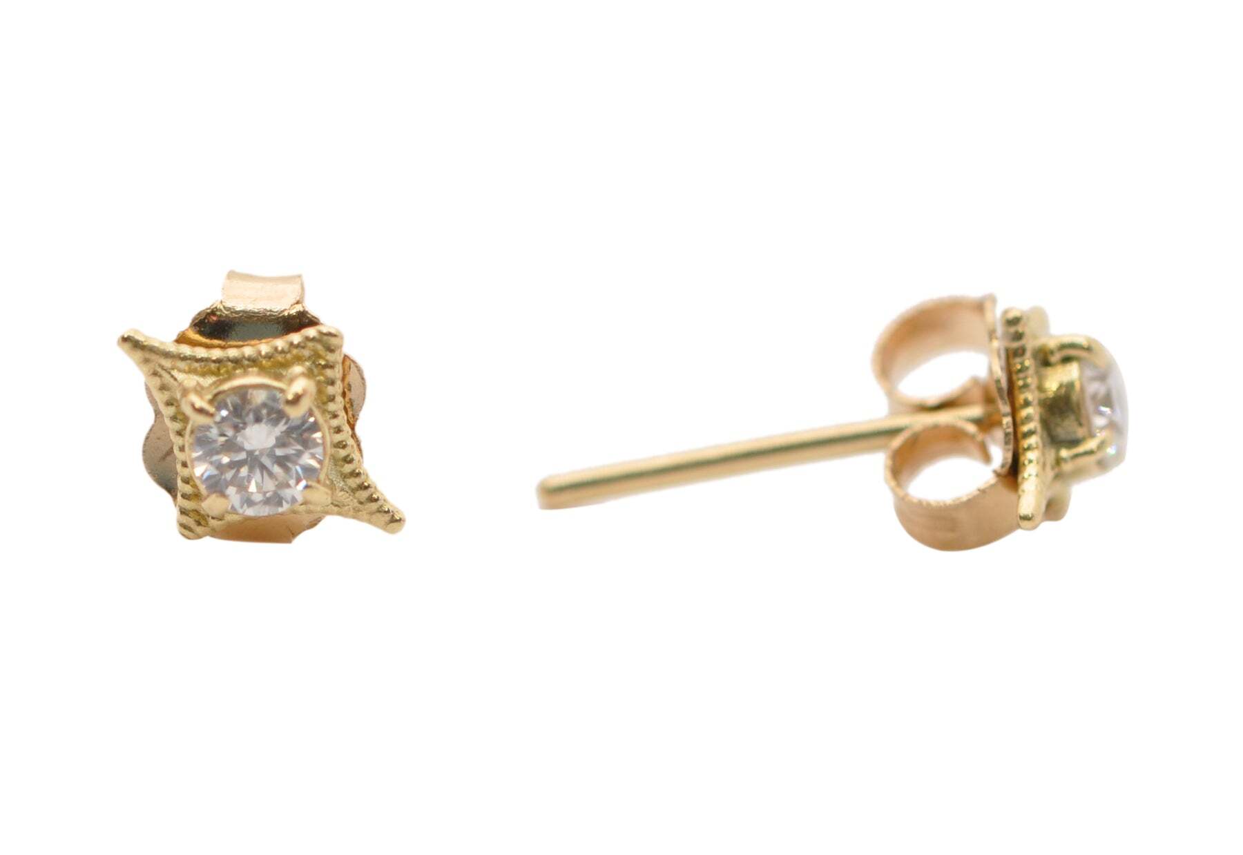 YELLOW GOLD CRIVELLI STUD EARRINGS