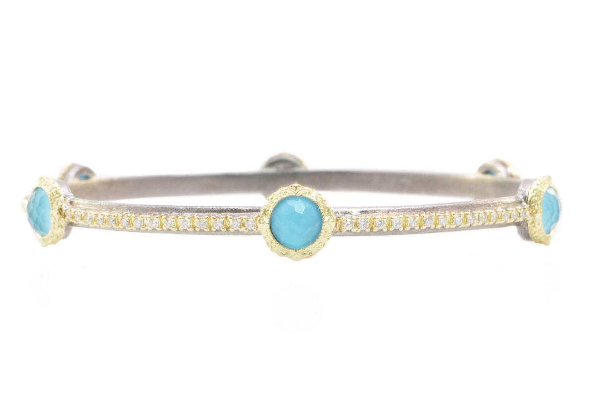 Multi Stone Bangle Bracelet