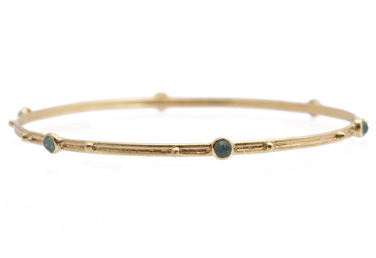 Stone Station Bangle Bracelet