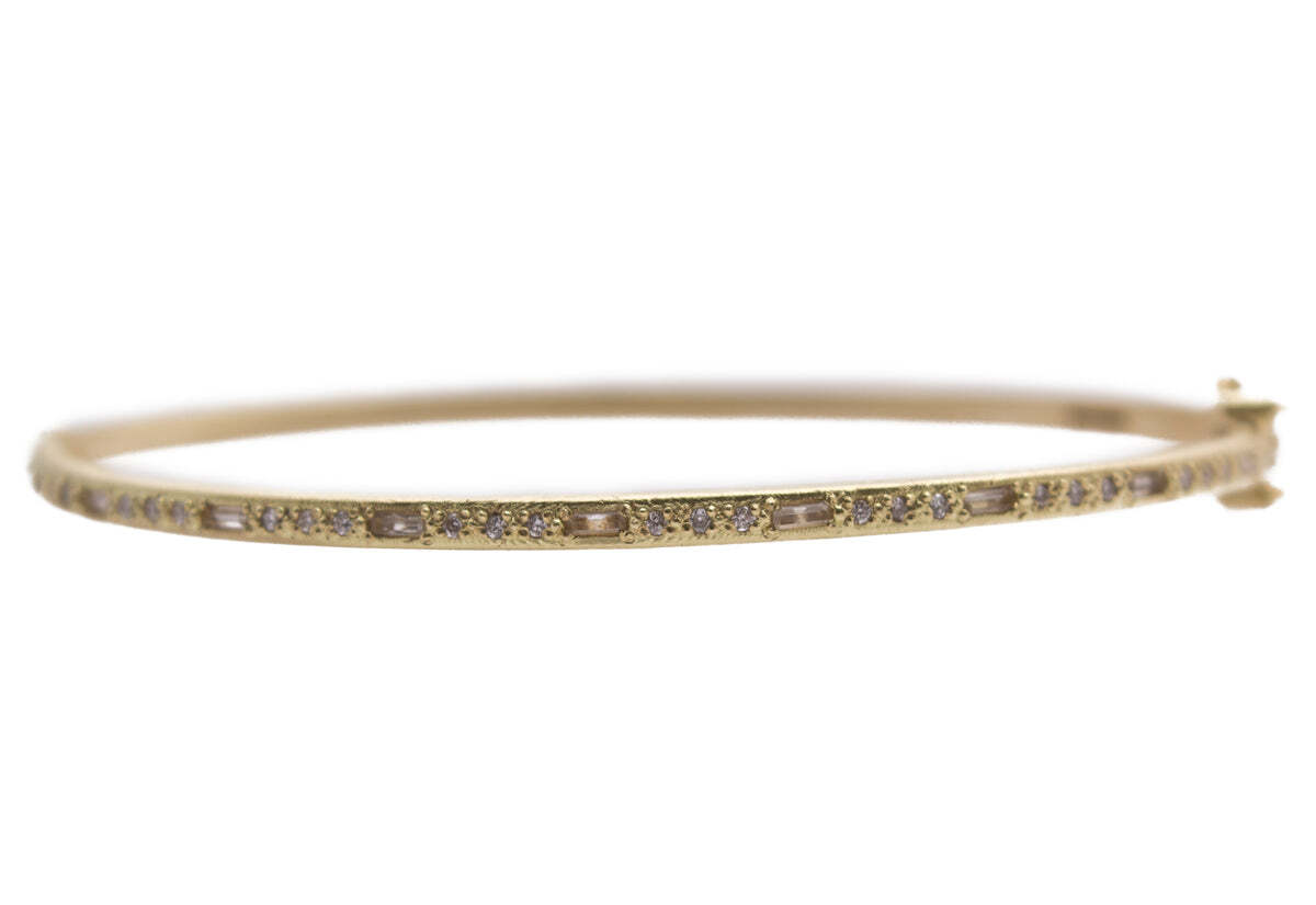 Baguette Station Huggie Bracelet