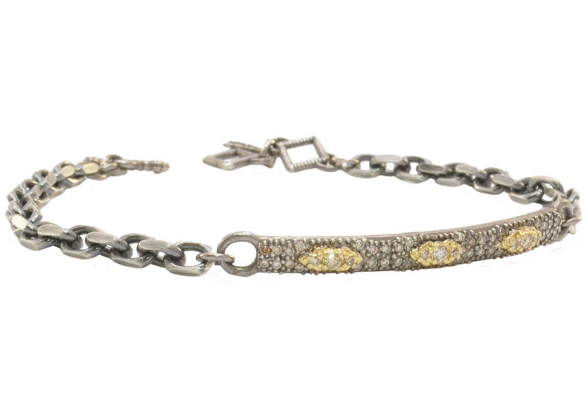 Pave Scroll ID Bracelet