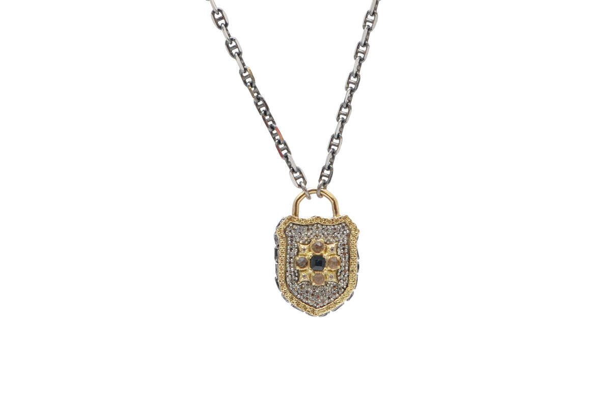 Maltese Cross Shield Necklace