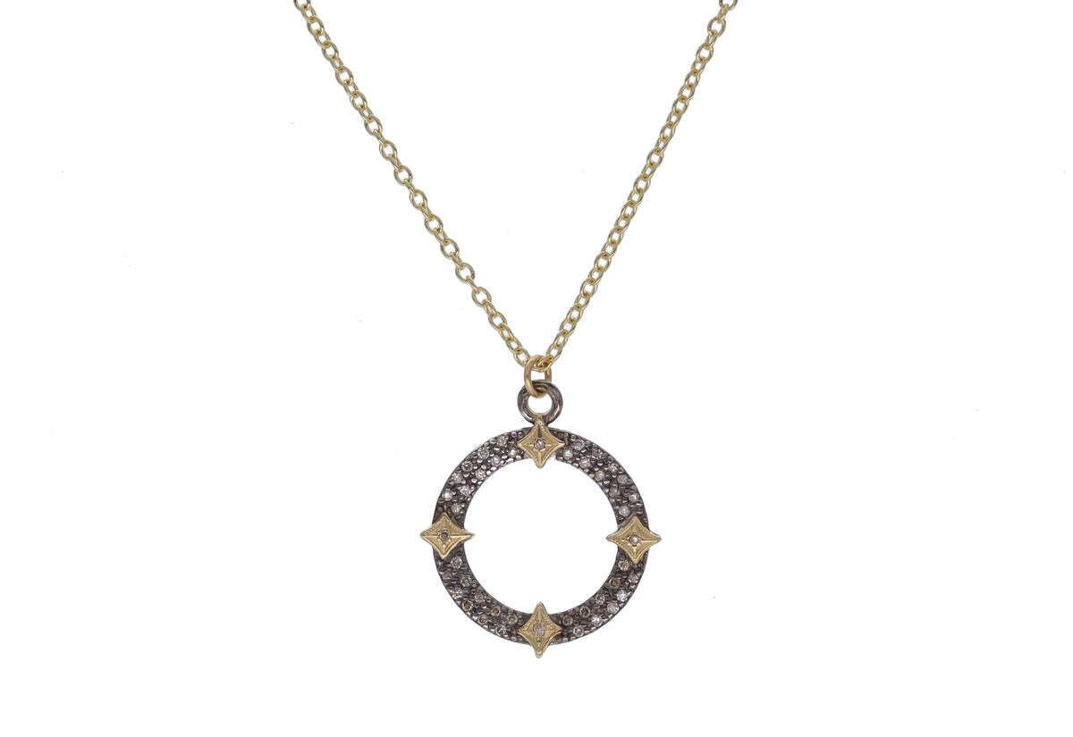 Open Pave Circle Necklace