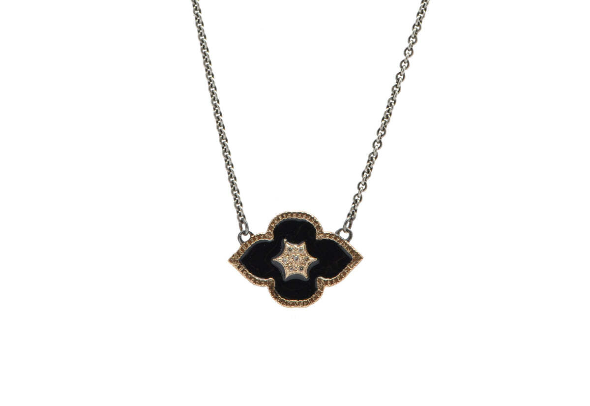 Enamel Scroll Chain Necklace