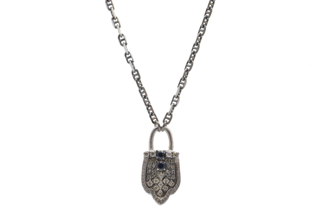 Pave Shield Necklace