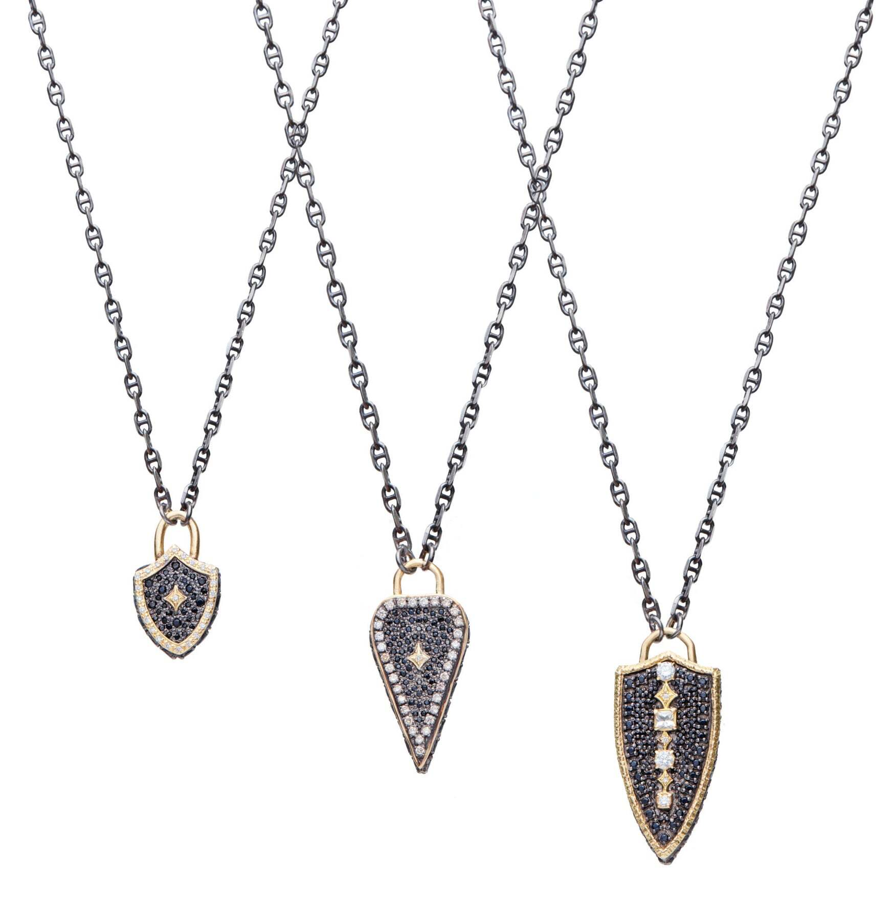 Pave Shield Necklace