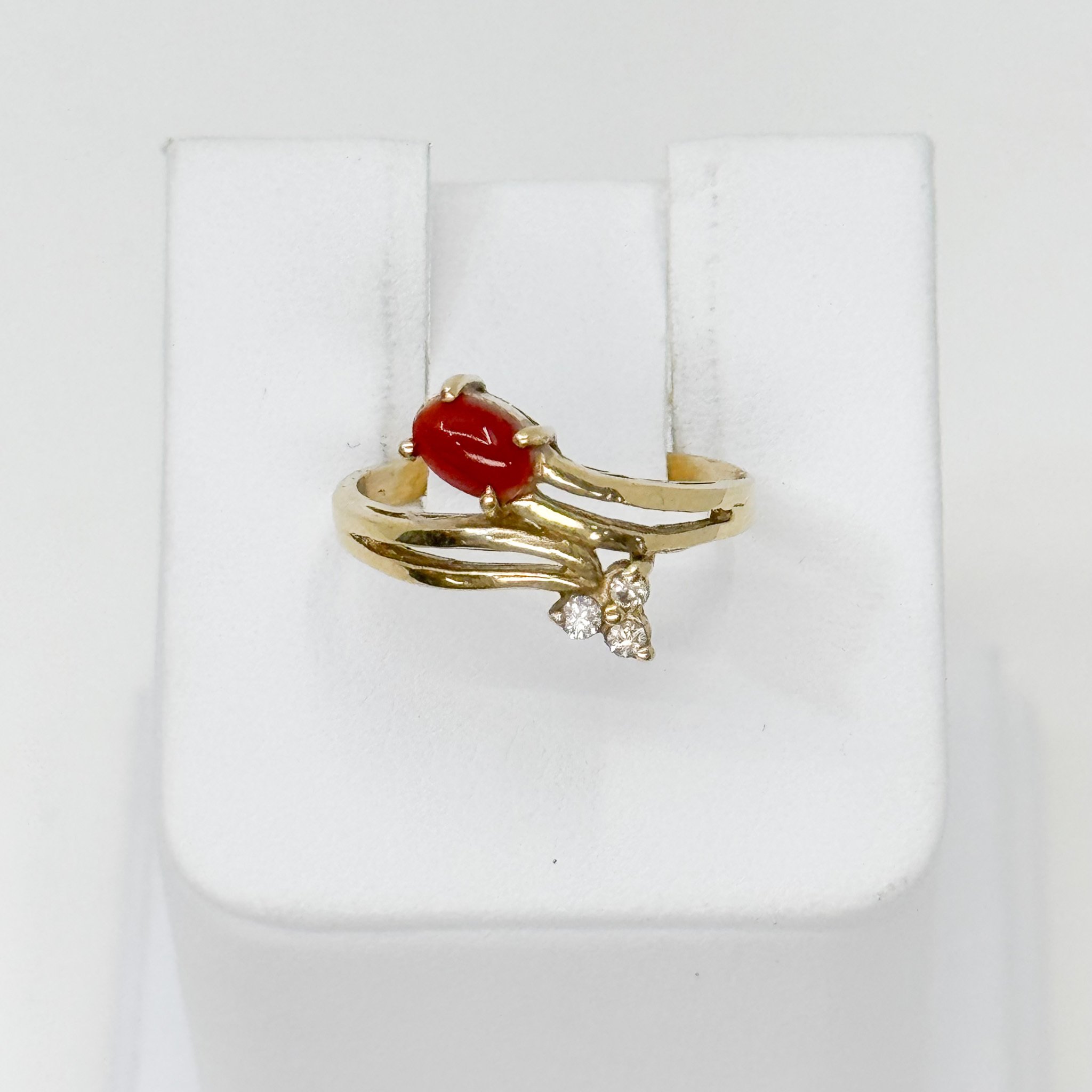 Natural Red Coral Ring Bezel Midi Ring Women's Navajo Bohemian Jewelry -  GEM+SILVER