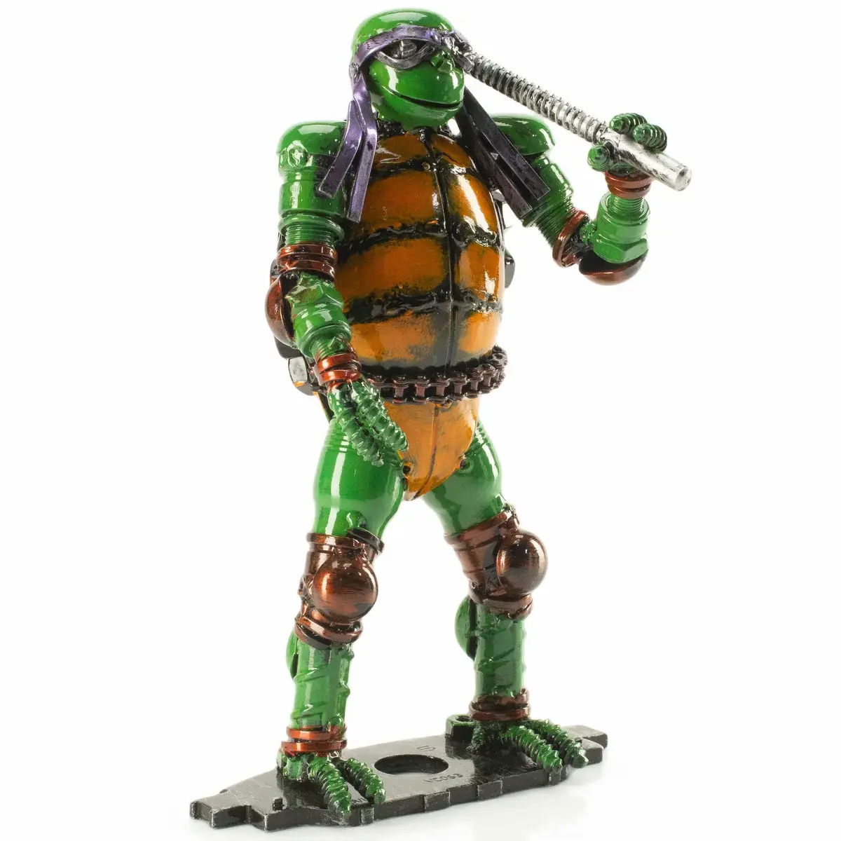 9.5" Donatello Ninja Turtle Inspired Recycled Metal Sculpture