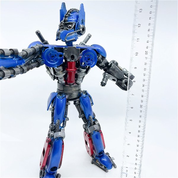 Closeup photo of Optimus Prime Figurine