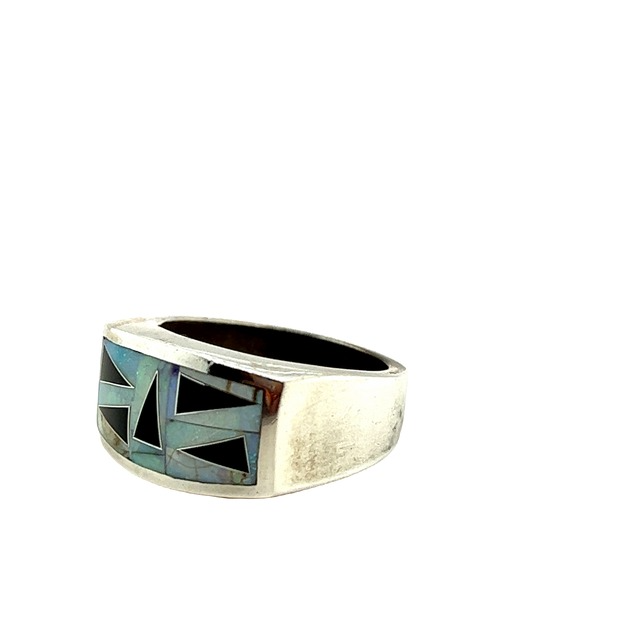 Sterling Silver Multi Stone Men’s Ring by GL