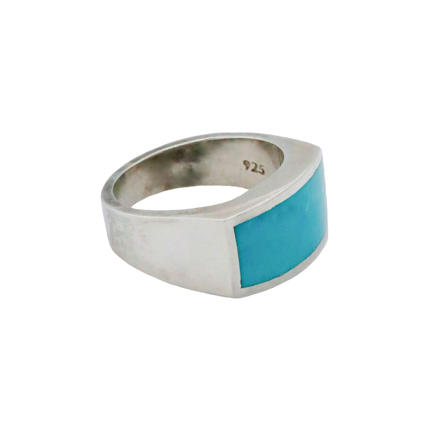 Mens turquoise signet on sale ring