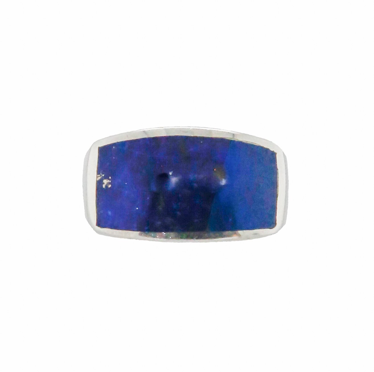 Sterling Silver Multi Stone Men’s Ring by GL ( Lapis Signet)